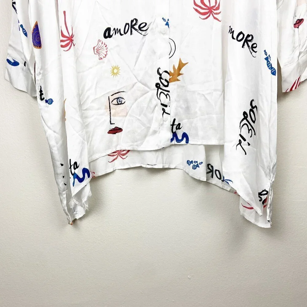 COREY LYNN CALTER | Long-Sleeve Printed Mini Shirt Dress from Anthropologie NWT - Picture 8 of 12